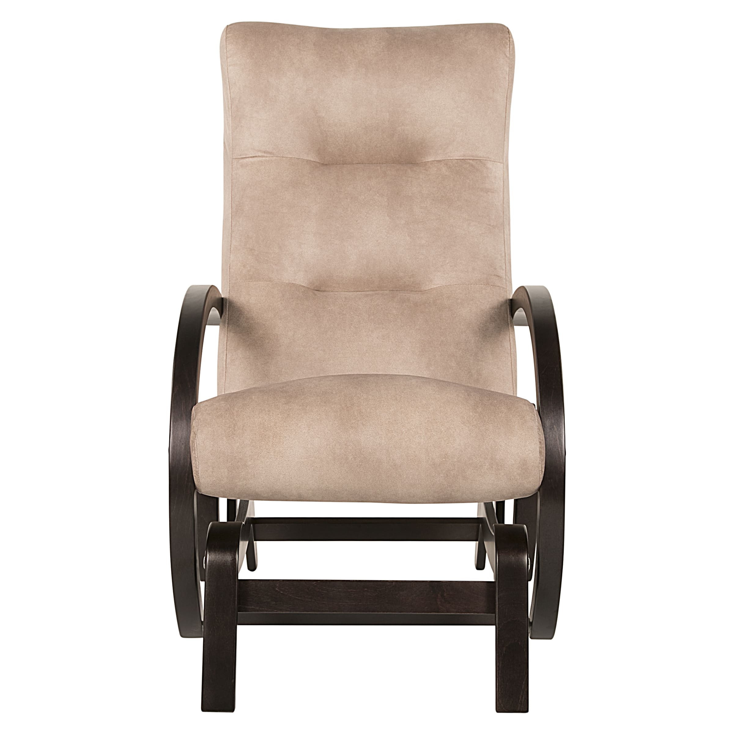 кресло-качалка глайдер Мэтисон  Крем-брюле каркас  Венге структура