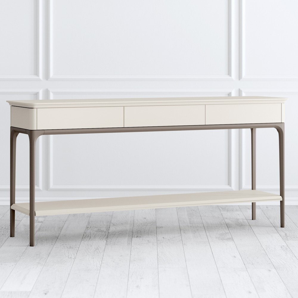 Консоль с полкой белая Pr03VTA