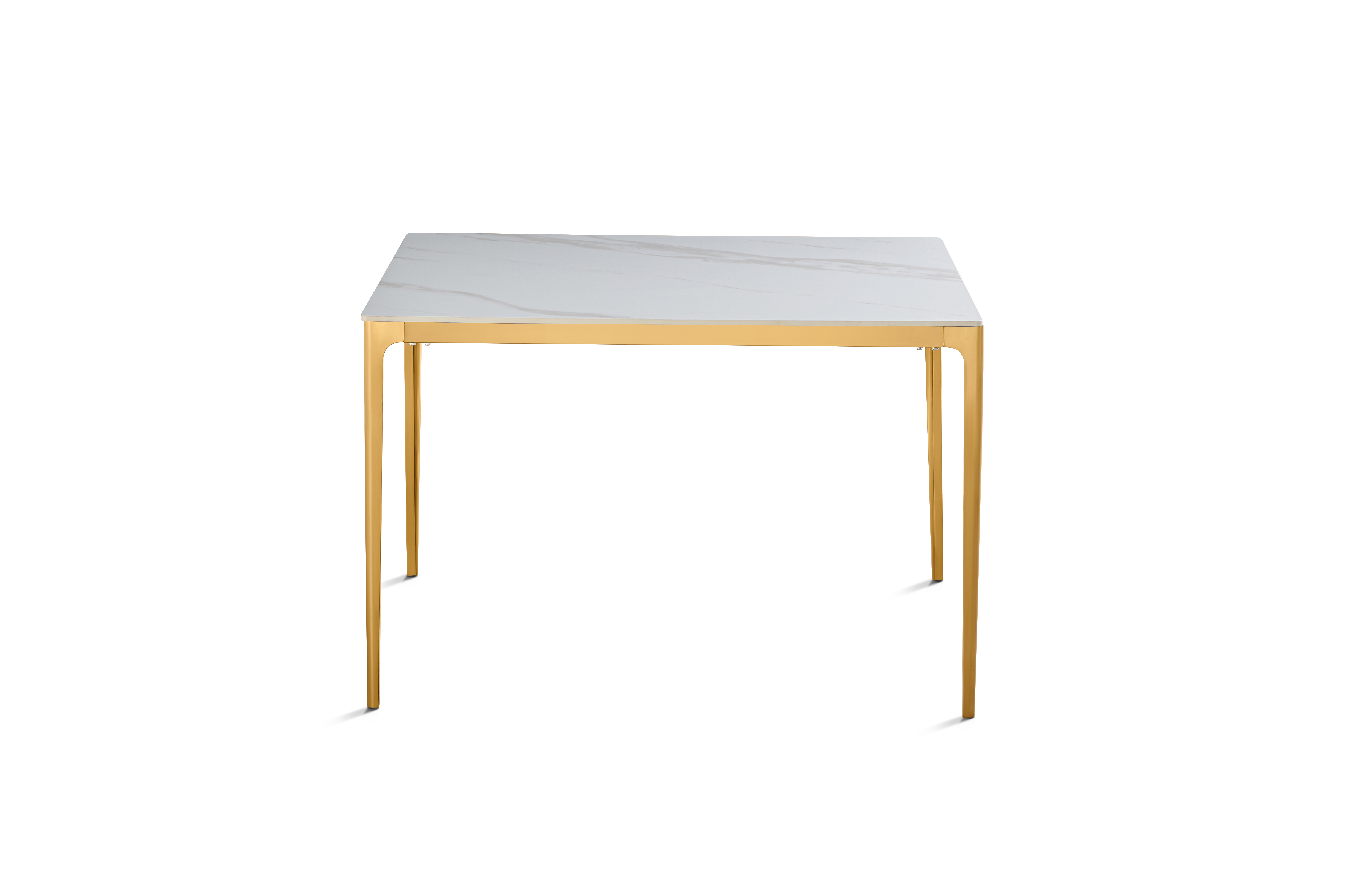 Стол обеденный Камео DT-3001S, 120х80х76 см, белый мрамор (Калаката)