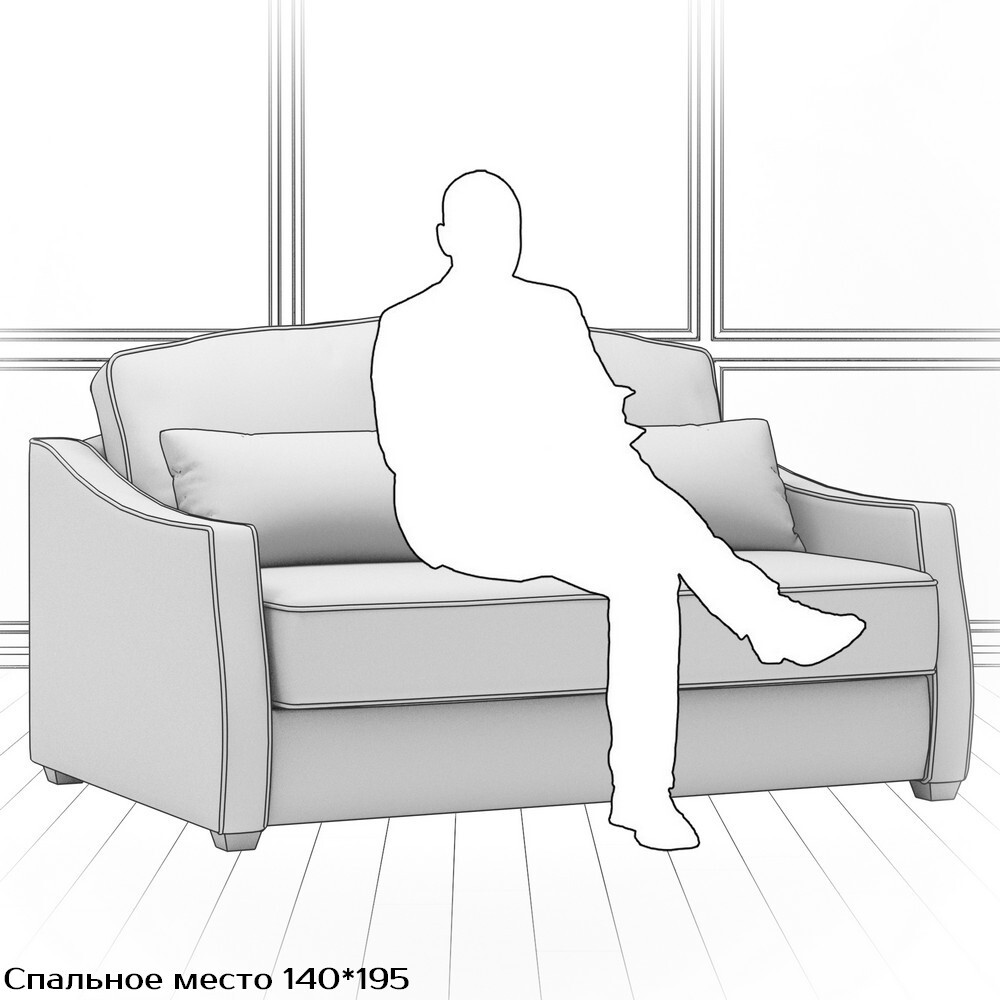 Диван Infante DIf-I-160-K03-KaB12-B15