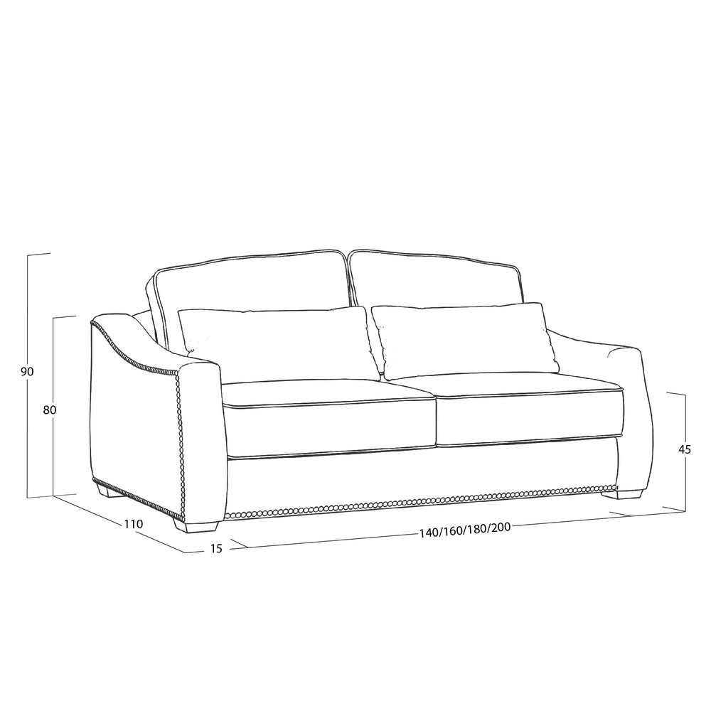 Диван Concerto (с механизмом) DCo-I-180-K03-N-B15