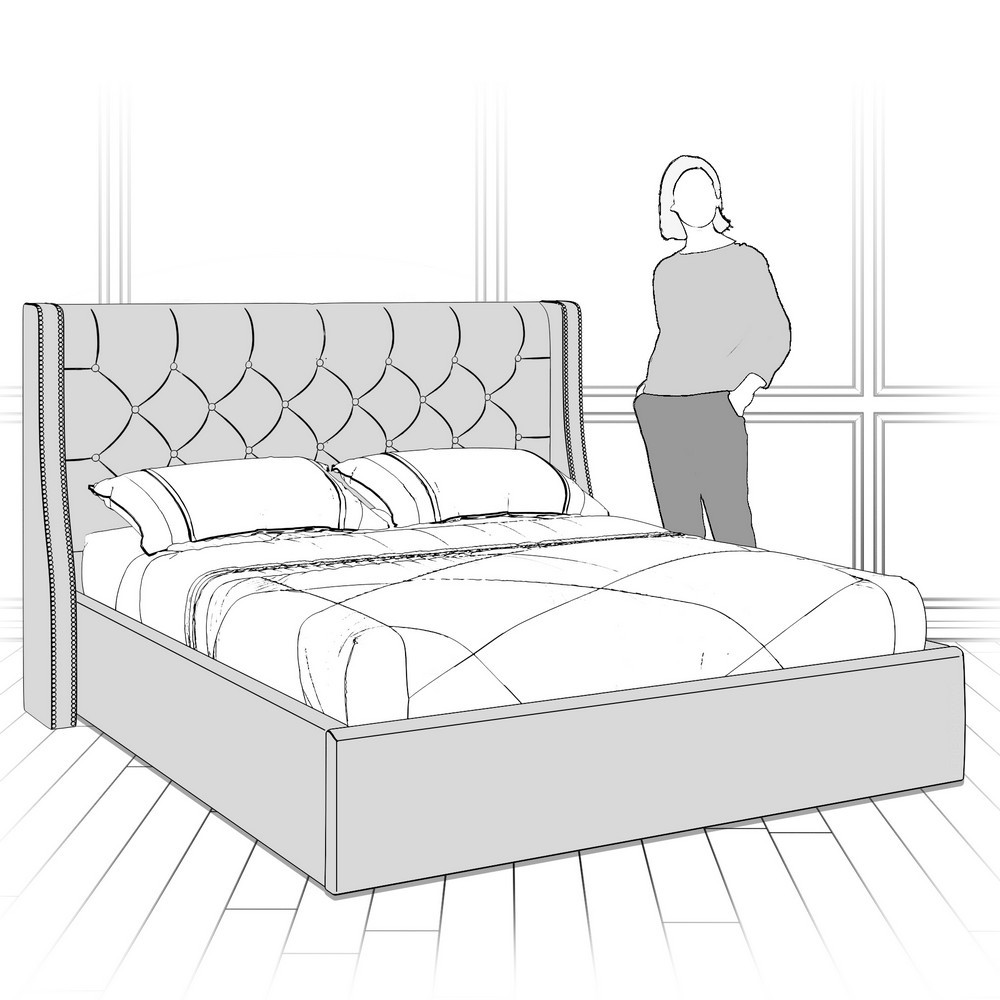 Кровать с подъемным механизмом K11Y-1400-N-B08