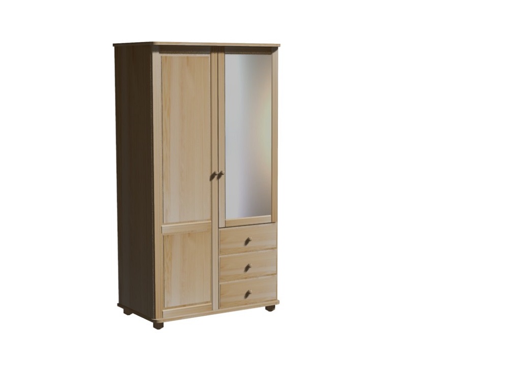 Шкаф двустворчатый с зеркалом ШМЦ-102