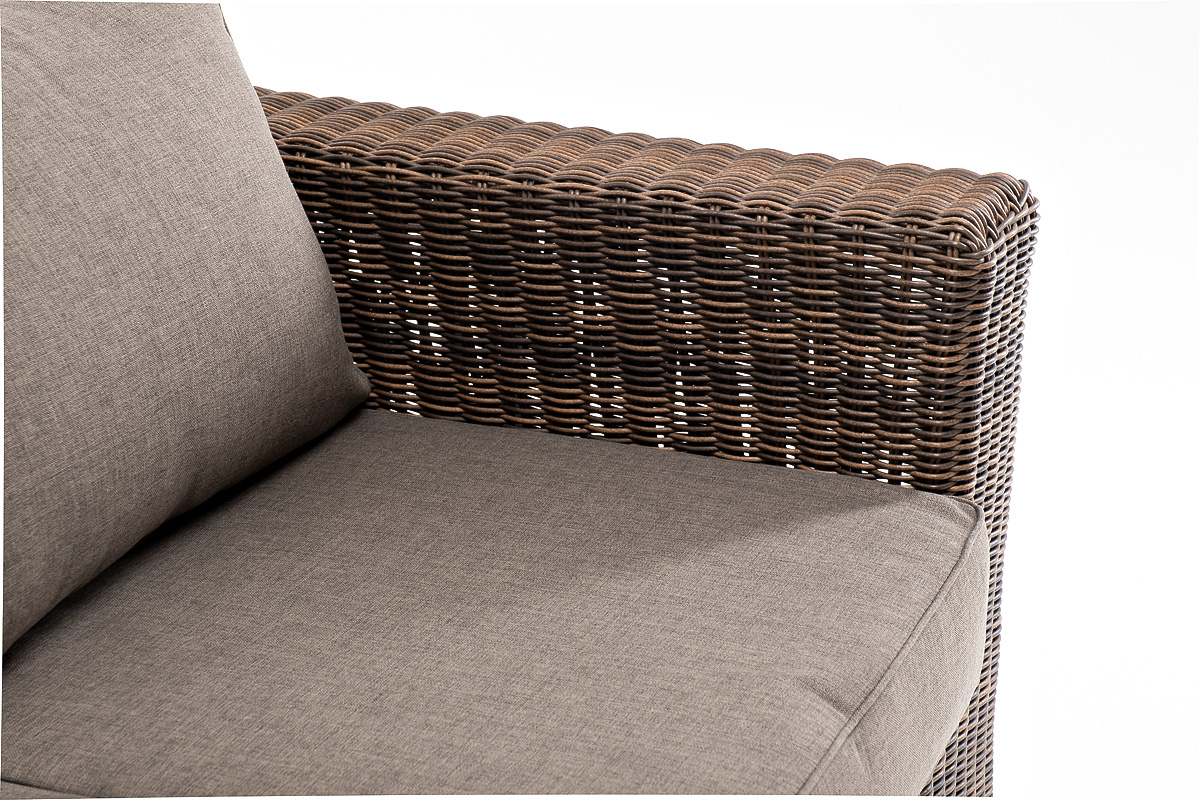 "Боналли" диван из искусственного ротанга трехместный, цвет коричневый