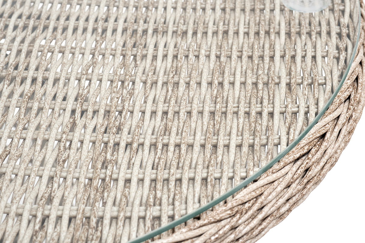 "Эспреззо–80 L" обеденная группа плетеная, цвет бежевый