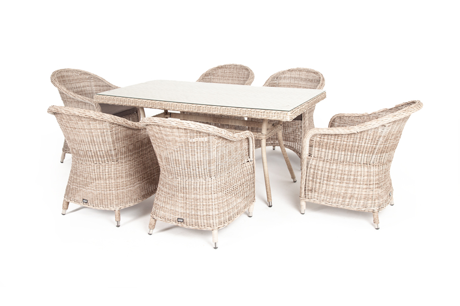 "Эспреззо" обеденная группа плетеная, цвет бежевый