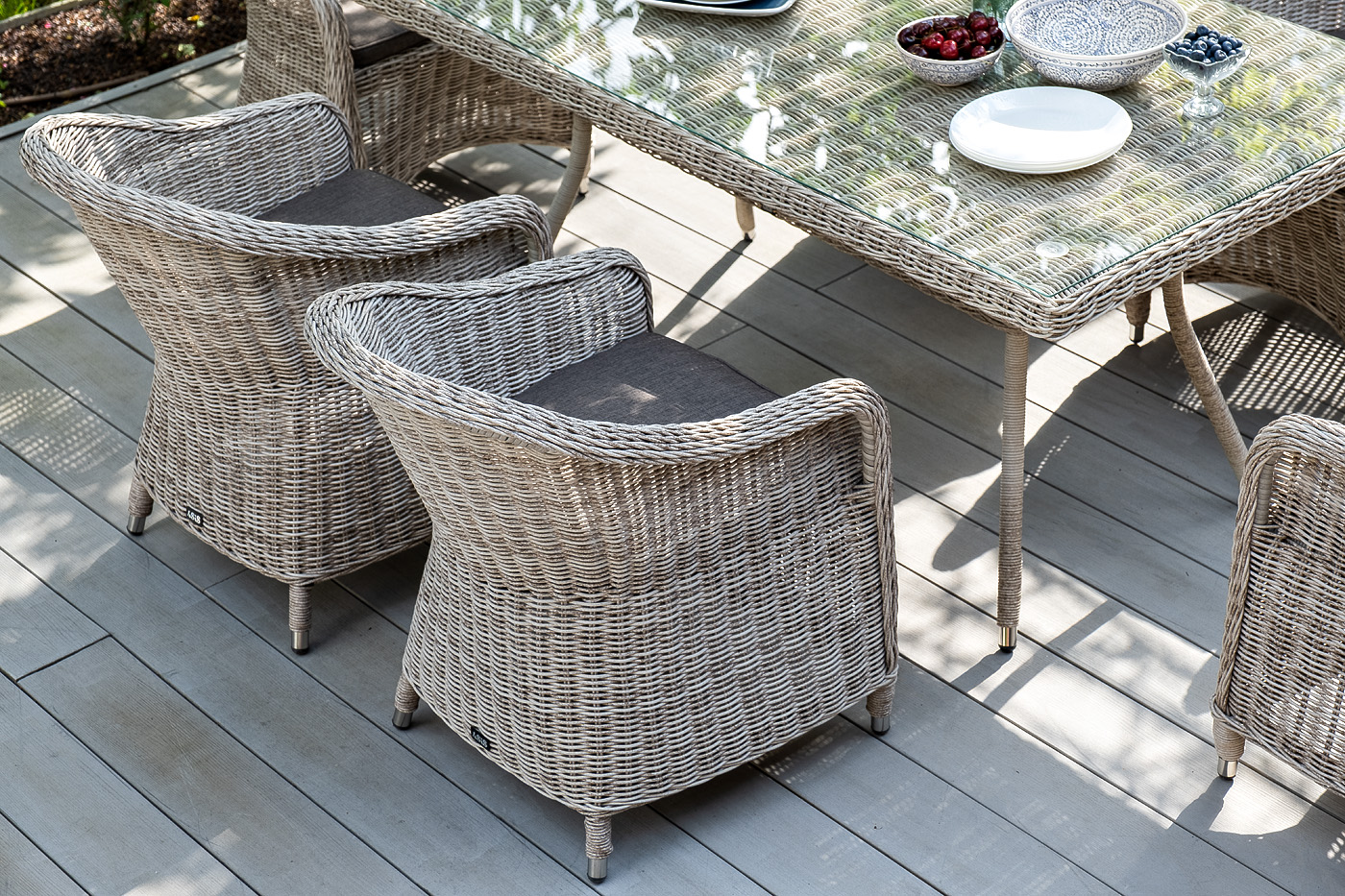 "Эспреззо" обеденная группа плетеная, цвет бежевый