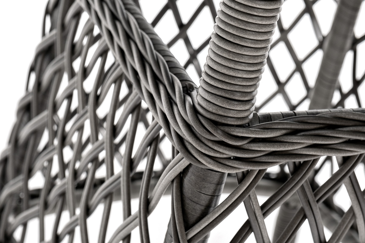 "Эспреззо" плетеный круглый стол, диаметр 80 см, цвет графит