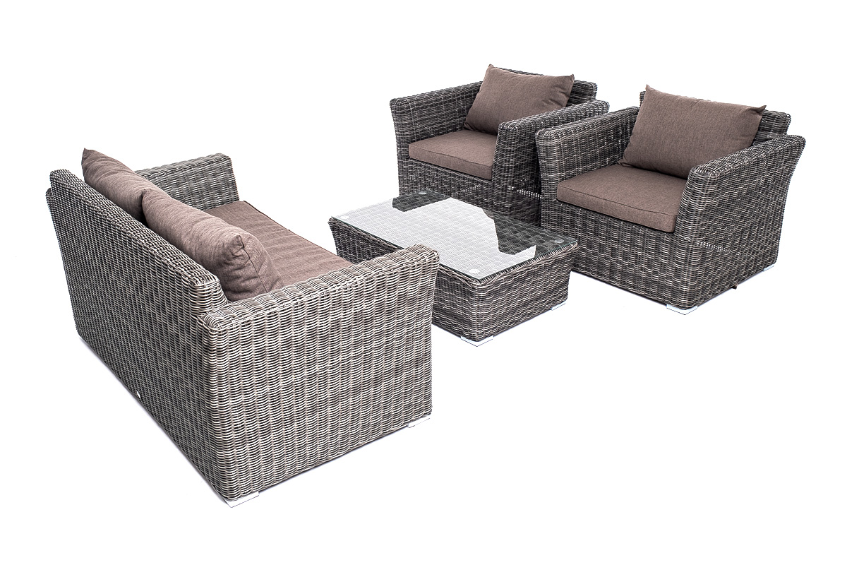 "Каприоли" лаунж-зона из искусственного ротанга, цвет графит