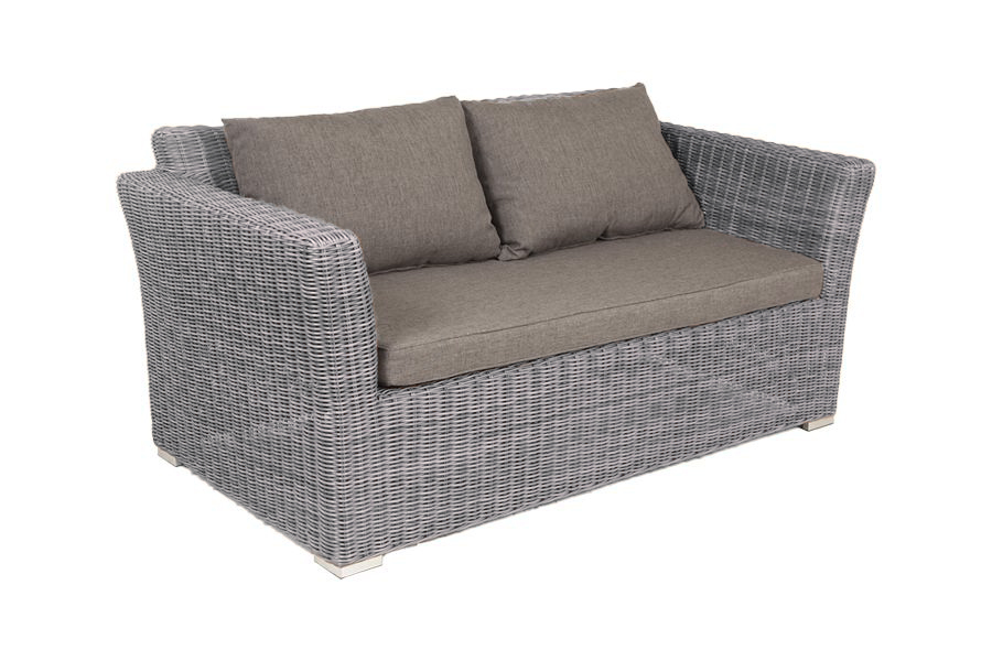 "Капуто" диван из искусственного ротанга двухместный, цвет графит