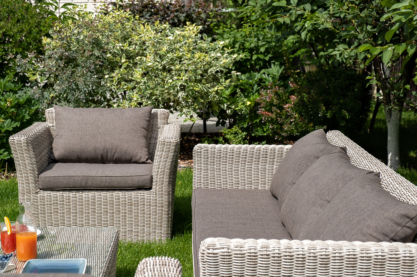 "Капуто" лаунж-зона из искусственного ротанга, цвет бежевый