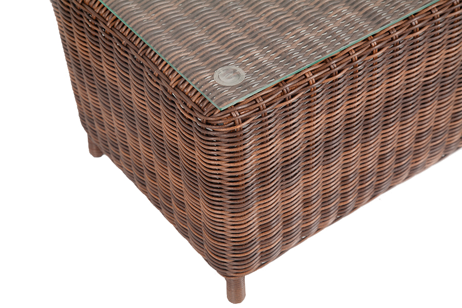 "Копаннини" столик журнальный из искусственного ротанга, цвет коричневый