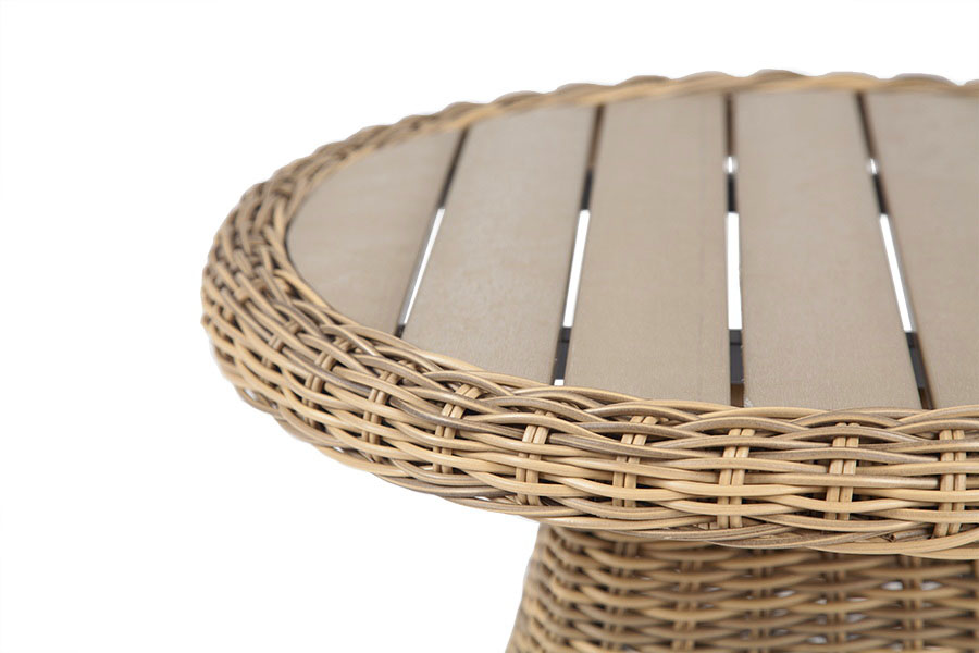 "Равенс" кофейный стол из искусственного ротанга, цвет соломенный