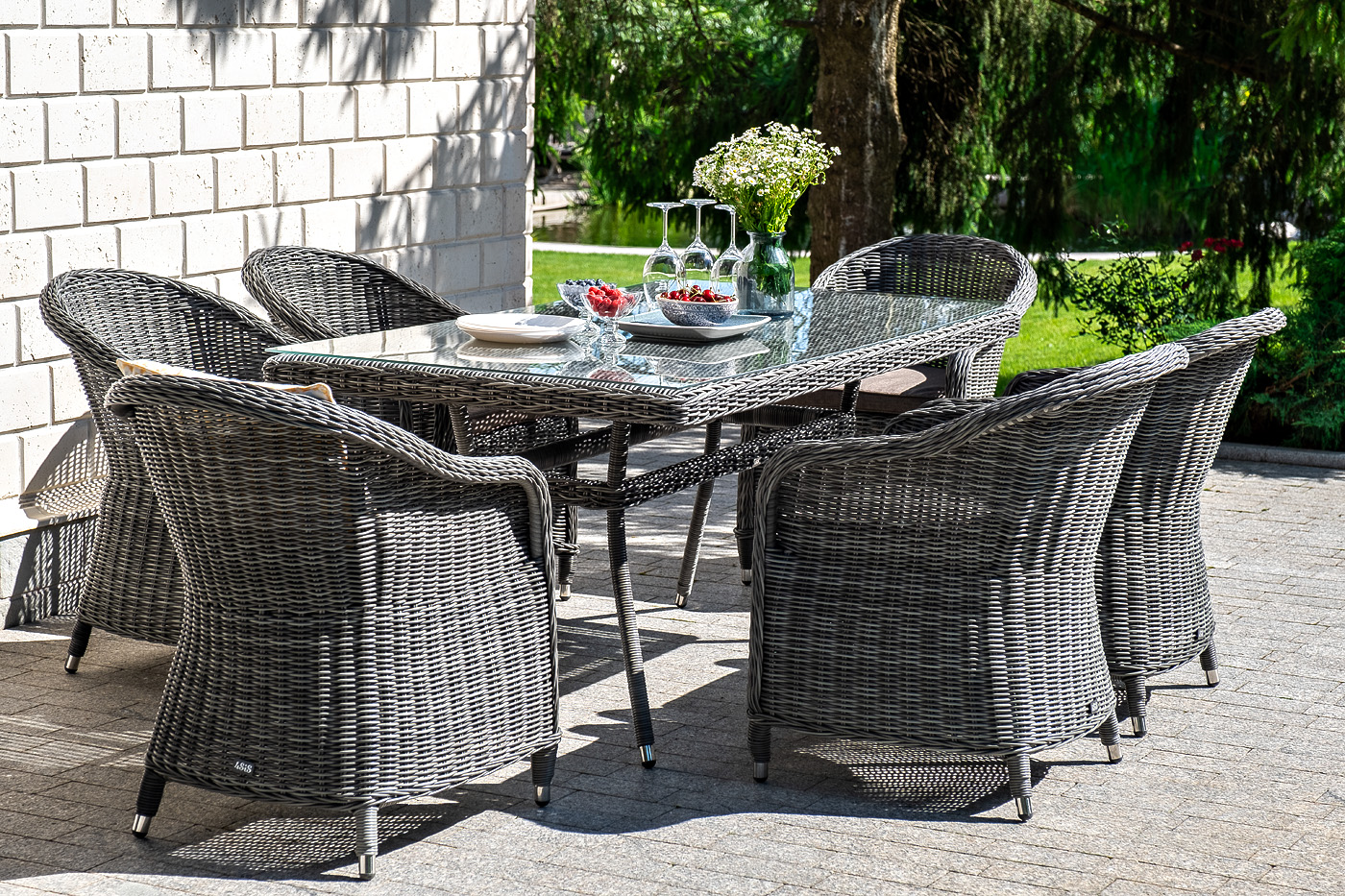 "Равенс" плетеное кресло из искусственного ротанга, цвет графит