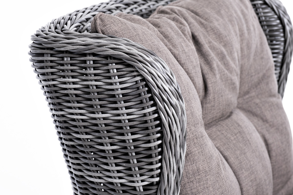 "Форилло" кресло раскладное плетеное, цвет графит