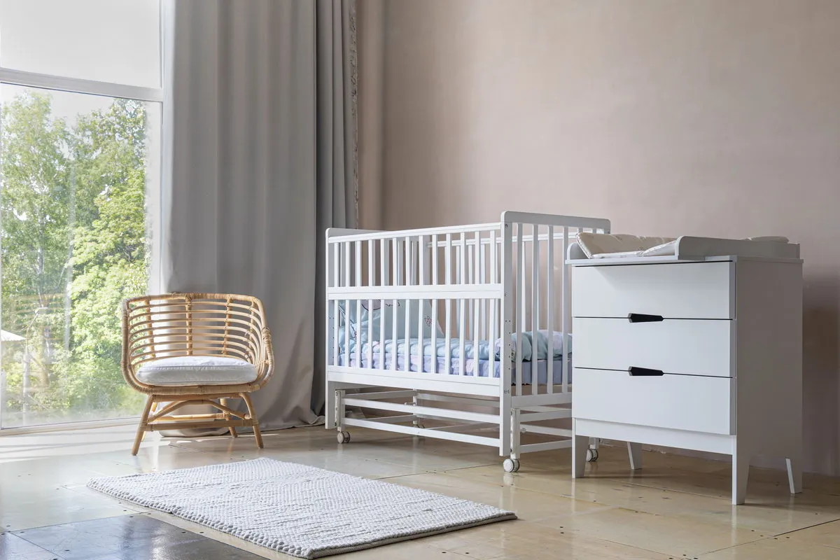 Кровать-маятник белый Albero НИК 2б