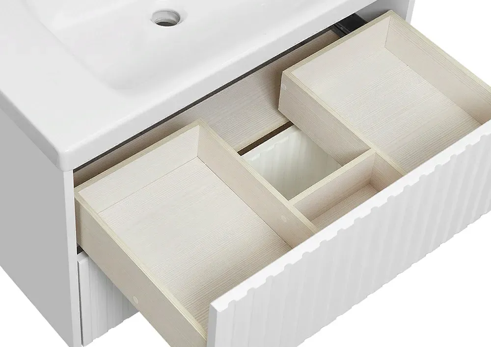 Тумба Риола 80 Белая подвесная